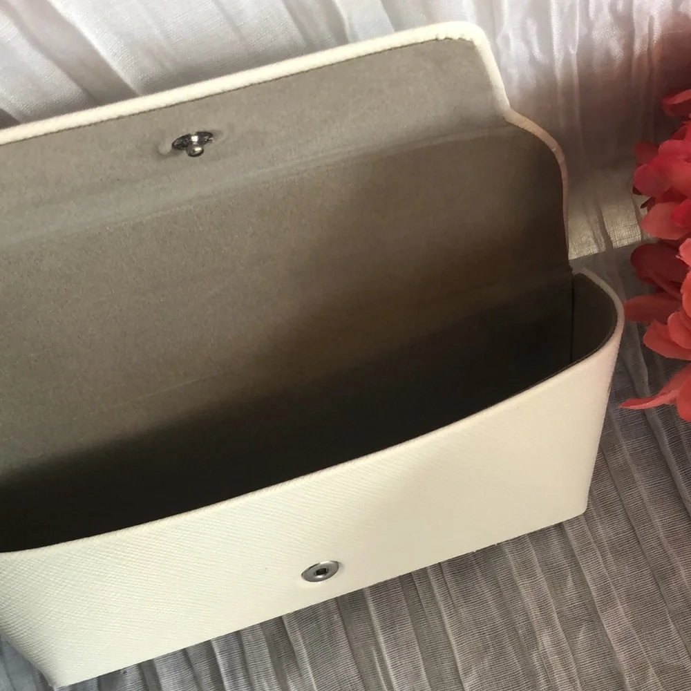 MICHAEL KORS white fold over snap sunglasses eyeglasses designer case